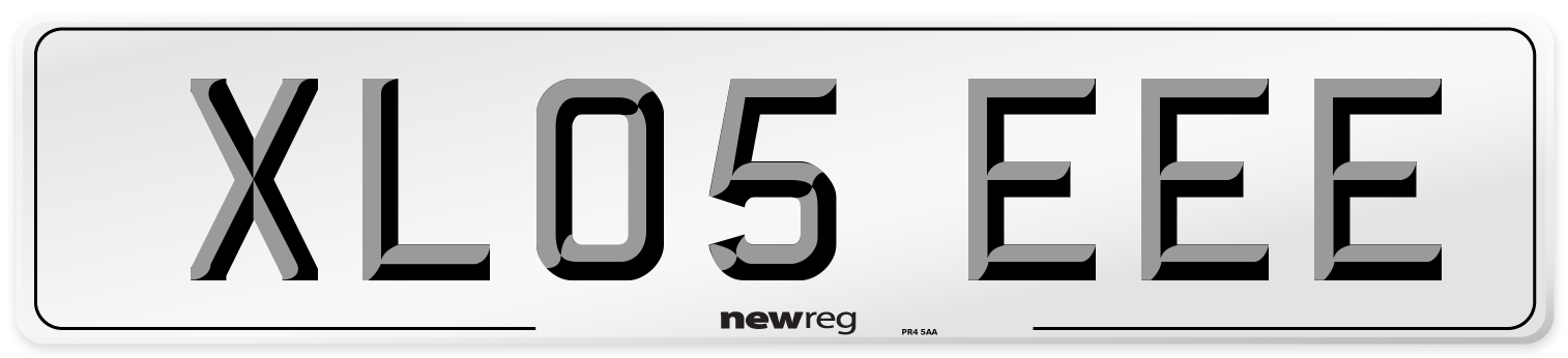 XL05 EEE Number Plate from New Reg